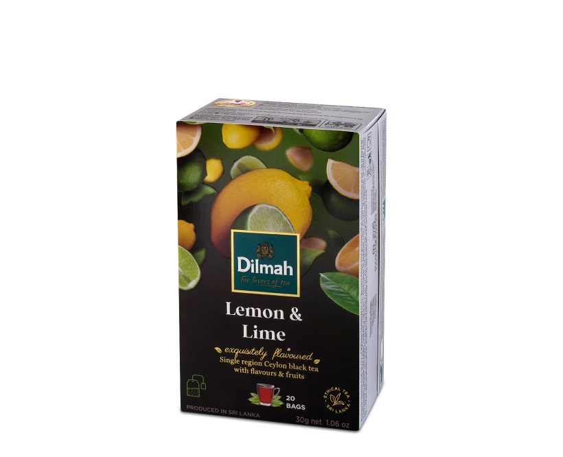 Herbata czarna aromatyzowana w torebkach Dilmah, Lemon &amp; Lime, 20 sztuk x 1.5g