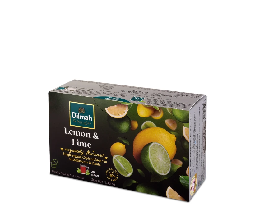 Herbata czarna aromatyzowana w torebkach Dilmah, Lemon &amp; Lime, 20 sztuk x 1.5g