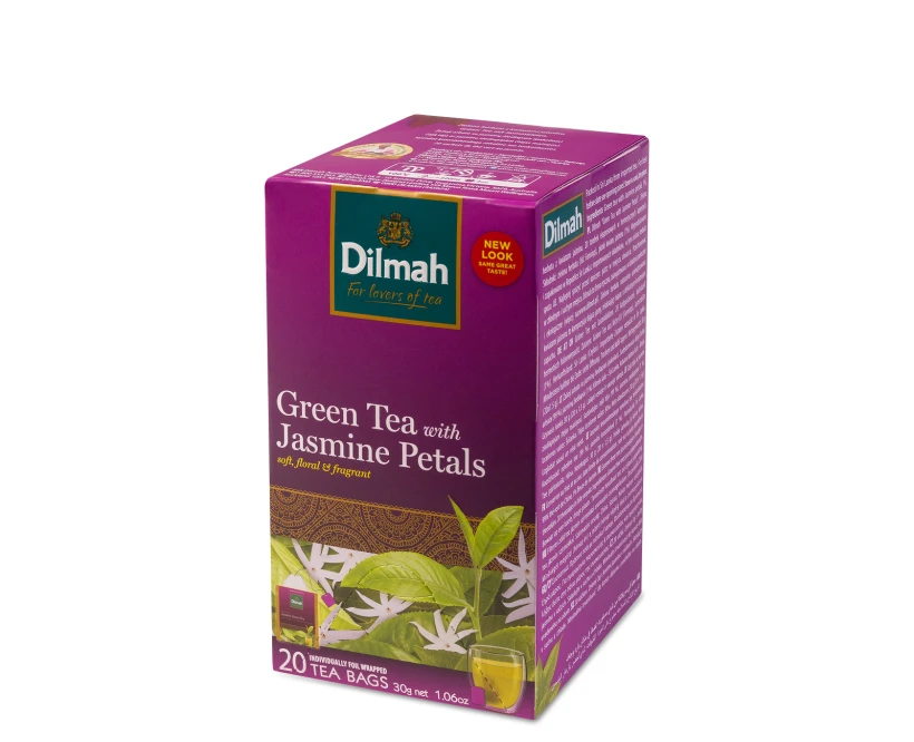 Herbata zielona smakowa w kopertach Dilmah Jasmine Green Tea, 20 sztuk x 1.5g