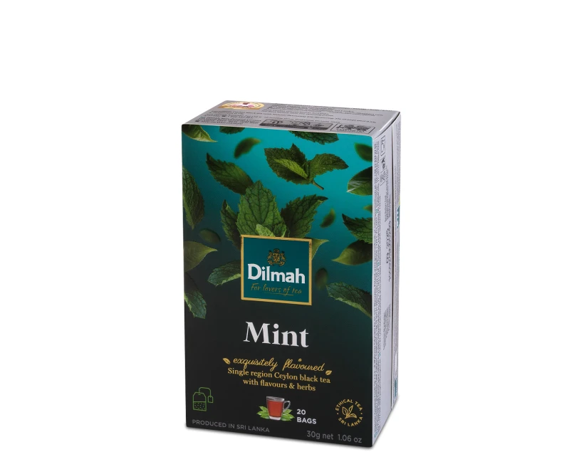 Herbata czarna aromatyzowana w torebkach Dilmah Mint, mięta, 20 sztuk x 1.5g