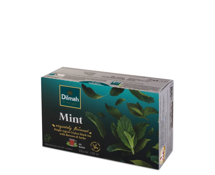 Herbata czarna aromatyzowana w torebkach Dilmah Mint, mięta, 20 sztuk x 1.5g