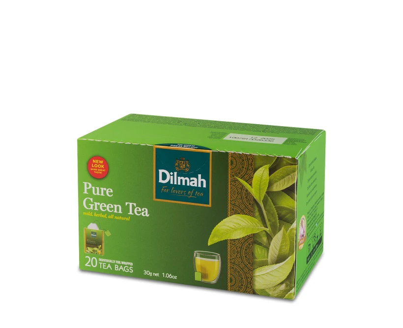 Herbata zielona w kopertach Dilmah Pure Green Tea, 20 sztuk x 1.5g