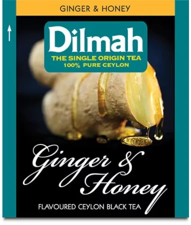 Herbata czarna aromatyzowana w kopertach Dilmah Ginger&amp;Honey, imbir z miodem, 25 sztuk x 2g