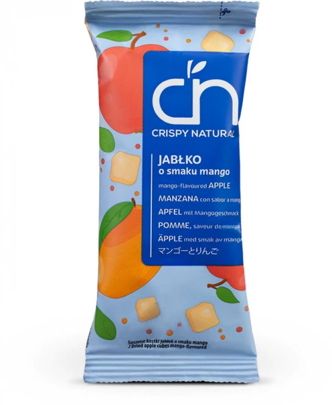 Suszone owoce Crispy Natural Jabłko o smaku mango, kostki, 12g