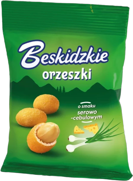 Orzeszki ziemne Beskidzkie, serowo-cebulowe, 70g