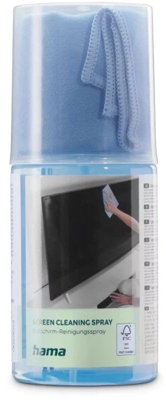 Zestaw czyszczący Hama do ekranów LCD / TFT, płyn 200ml + ściereczka z mikrofibry 20x20cm