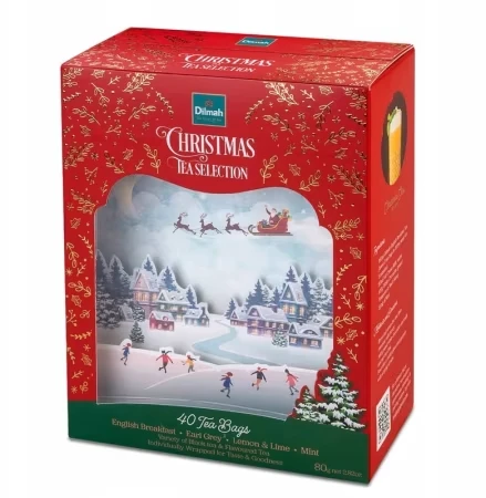 Zestaw herbat w kopertach Dilmah Christmas Tea Selection, 4 smaki, 40 sztuk x 2g