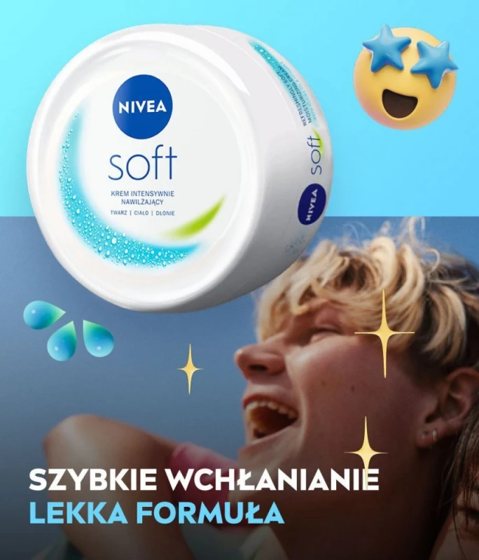 Krem do ciała i rąk Nivea Soft, nawilżający, 200ml