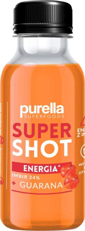 Napój imbirowy Purella SuperShot Energia, imbir/guarana, 100ml