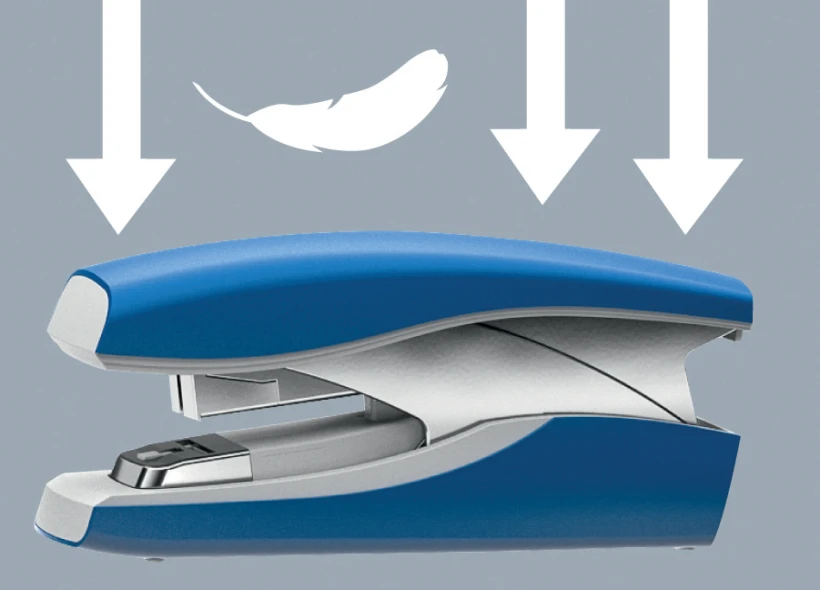 Zszywacz Leitz New NeXXt Softpress, do 30 kartek, do zszywania płaskiego, niebieski