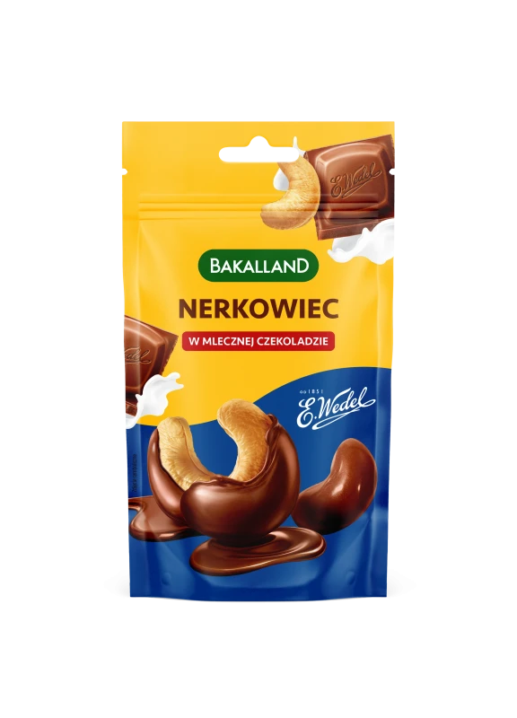 Orzechy nerkowca Bakalland, w mlecznej czekoladzie Wedel, 75g