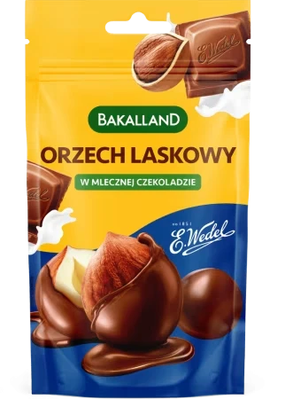 Orzechy laskowe Bakalland, w mlecznej czekoladzie Wedel, 72g