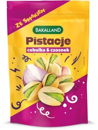 Pistacje prażone Bakalland Onion&amp;Garlic, cebulka&amp;czosnek, 70g