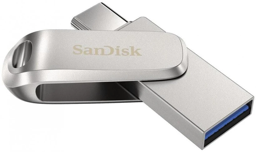 Pendrive SanDisk Ultra Dual Drive Luxe, USB-C, 32GB, srebrny