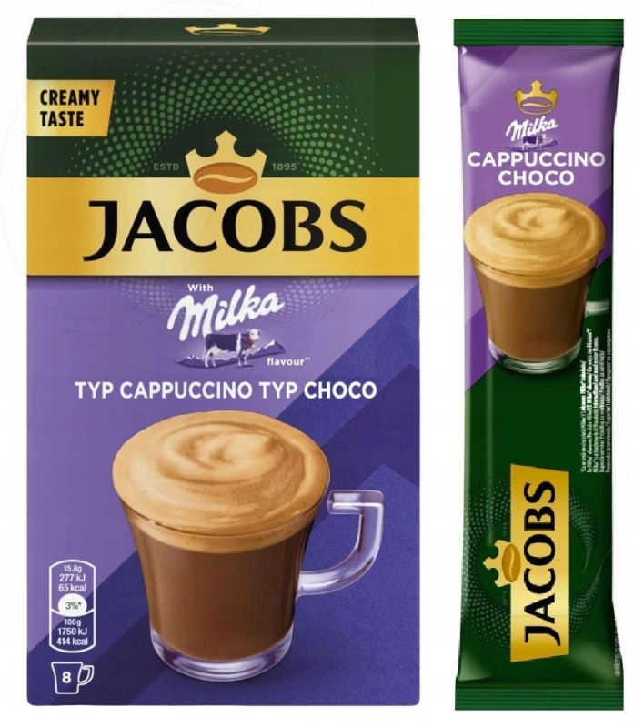 Kawa rozpuszczalna Jacobs Mlka Cappuccino Schokolade, 8 torebek x 15,8g