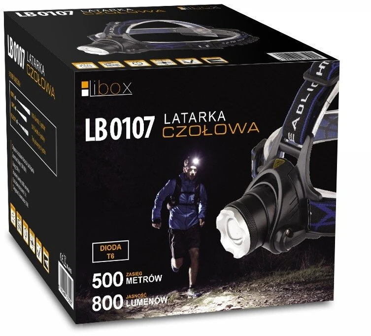 Latarka czołowa Libox LB0107, LED, 800lm