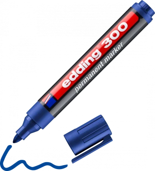 Marker permanentny edding 300, okrągła, 1.5-3mm, niebieski