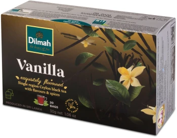 Herbata czarna aromatyzowana w torebkach Dilmah Vanilla, wanilia, 20 sztuk x 1.5g