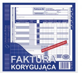 Faktura korygujaca MiP 106-2E, 2/3 A4, oryginał+kopia, 80k