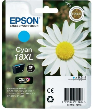 Tusz Epson T1812 (C13T18124010), 450 stron, cyan (błękitny)