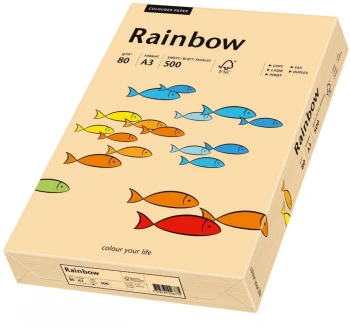 Papier kolorowy Rainbow, A3, 80g/m2, 500 arkuszy, łososiowy (R40)