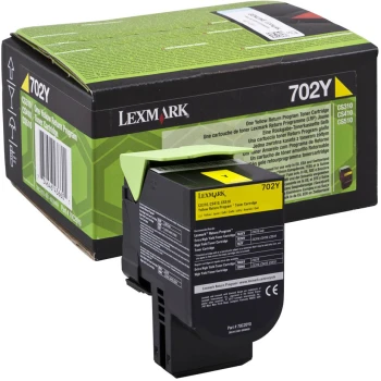 Toner Lexmark 70C20Y0 (702Y), 1000 stron, yellow (żółty)