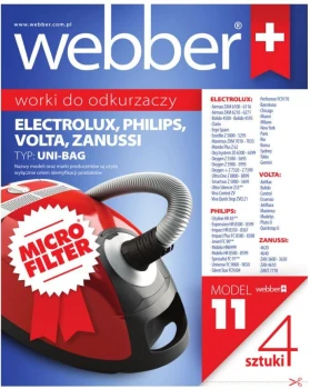 Worki do odkurzacza Webber 11 Uni-bag, 4 sztuki