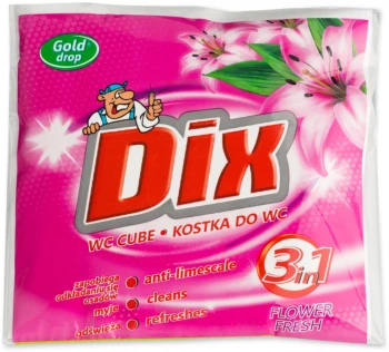 Kostka do WC z koszyczkiem Dix Gold Drop, kwiaty wiosenne, 35g