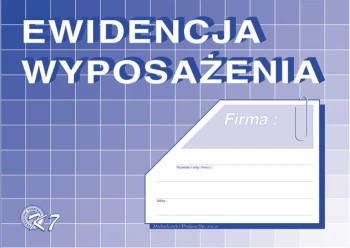 Druk akcydensowy Ewidencja wyposażenia MiP K-7, A5, offsetowy, 32k