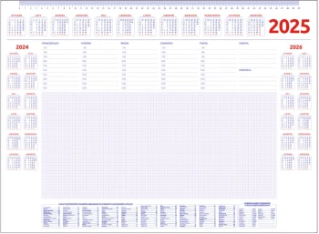 Podkład na biurko Udziałowiec, z kalendarzem 2025 i notatnikiem, A2, bez listwy