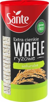 Wafle ryżowe Sante, naturalny, extra cienkie, 110g           