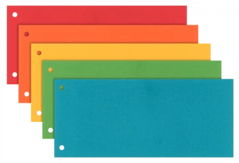 Przekładki kartonowe gładkie Esselte Maxi, 1/3 A4, 100 sztuk,  mix kolorów