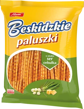 Paluszki Beskidzkie Aksam, serowo-cebulowe, 180g