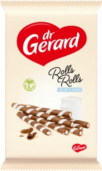 Rurki waflowe Dr Gerard Rolls Rolls Cream Zebra, 144g