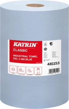 Czyściwo papierowe Katrin Classic XXL 2 Blue 481153, 2-warstwowe, 38cmx180m, 1 sztuka, niebieski