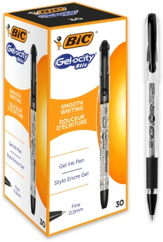 Długopis żelowy Bic Gel-ocity Stic, 0.5mm, 30 sztuk, czarny