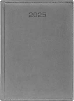 Kalendarz książkowy 2025, Udziałowiec, Biznesowy, A4, dzienny, 184 kartki, szary