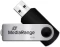 Pendrive MediaRange, 32GB, obracany, USB 2.0, srebrno-czarny