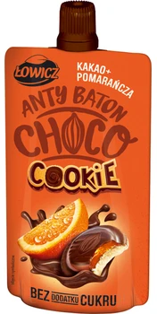 Mus antybaton Łowicz Choco Cookie, kakao i pomarańcza, bez cukru, 100g