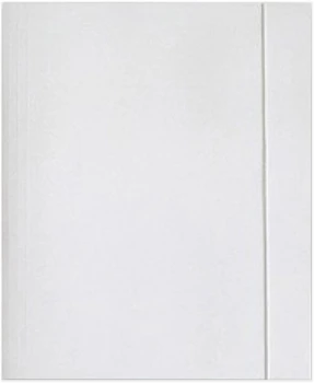 Teczka z gumką Interdruk, A4 +, papier kredowy, 300g/m2, biały