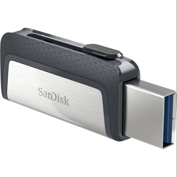 Pendrive SanDisk Ultra Dual Drive, USB 3.1, 64GB, srebrno-szary