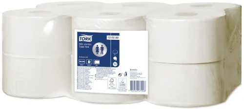 Papier toaletowy Tork mini Jumbo Advanced 120280, 2-warstwowy, 170m, 12 rolek, biały