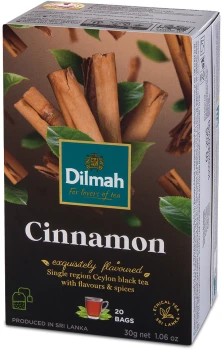 Herbata czarna aromatyzowana w torebkach Dilmah Cinnamon, cynamon, 20 sztuk x 1.5g