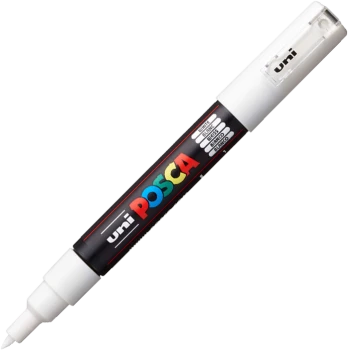 Marker z farbą Uni Posca PC-1M, okrągła, 0.7mm, biały