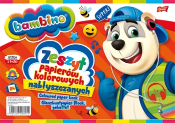 Zeszyt papierów kolorowych Bambino, nabłyszczany, A4, 10 kartek