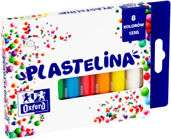 Plastelina Oxford mix kolorów, 8 kolorów, 133g