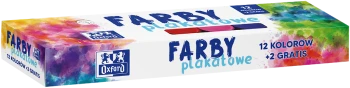 Farby plakatowe Oxford, 20ml, 12 sztuk + 2 gratis, mix kolorów