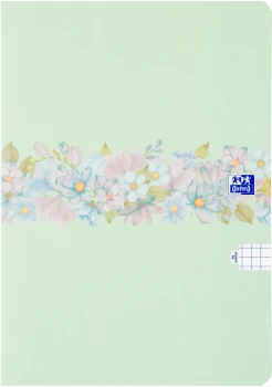 Brulion w kratkę Oxford Flowers, B5, miękka oprawa, 96 kartek, mix wzorów