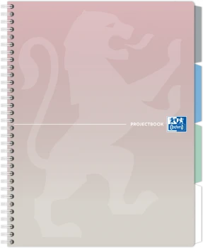 Kołozeszyt Oxford Gradient Projectbook, B5, w kratkę, 80 kartek, mix kolorów pastelowych