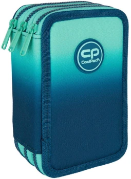 Piórnik 3-komorowy CoolPack Jumper 3, z wyposażeniem, Gradient Blue Lagoon